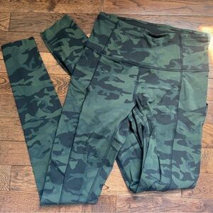 Lululemon Green Camo Leggings